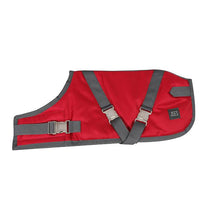 Load image into Gallery viewer, ZEEZ Supreme Dog Coat - Ruby Red & Grey