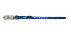 Load image into Gallery viewer, Gummi Flashing Star Dog Collar Blue
