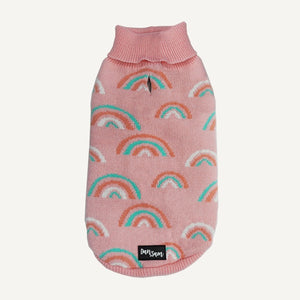 Dan & Sam Dog Jumper - Pink Rainbows