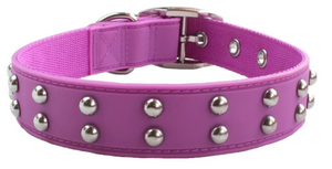 Gummi Stud Dog Collar Purple