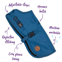 Load image into Gallery viewer, Kazoo Adventure Dog Coat (With Hatch) - Blue
