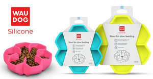 WauDog Silicone Bowl for Slow Feeding - Pink
