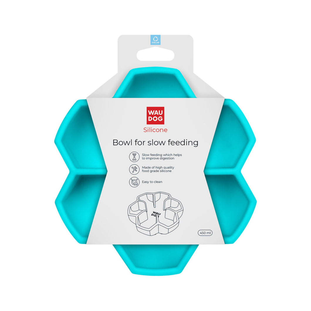 WauDog Silicone Bowl for Slow Feeding - Blue