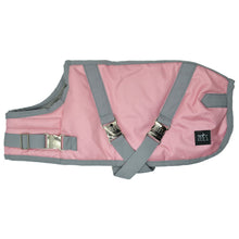 Load image into Gallery viewer, ZEEZ Supreme Dog Coat - Flamingo Pink &amp; Grey
