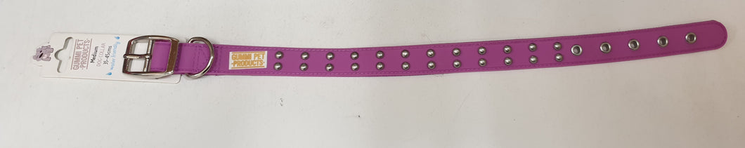 Gummi Stud Dog Collar Purple