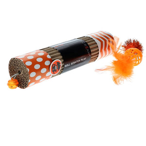 Scream Cardboard Roller Cat Toy 24cm