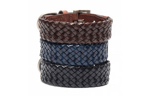 Da Vinci Intreccio Braided Dog Collar - Brown