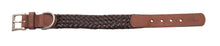 Load image into Gallery viewer, Da Vinci Intreccio Braided Dog Collar - Brown
