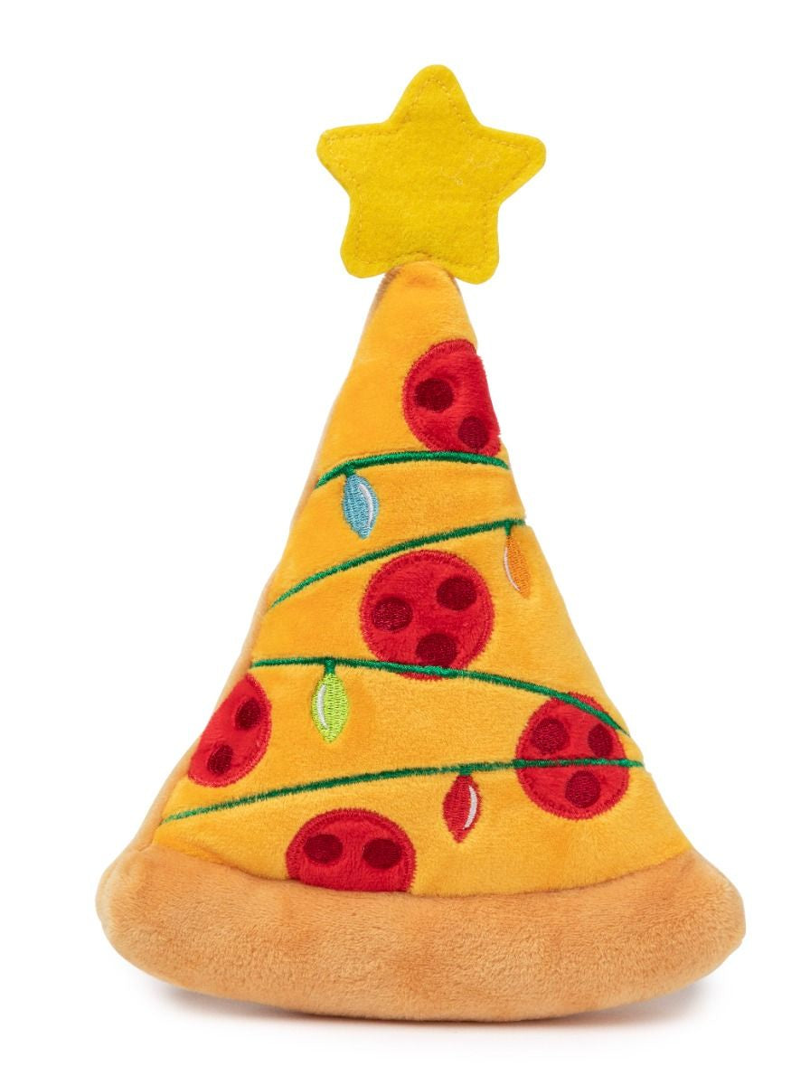 FuzzYard Christmas Plush Dog Toy - Pizzamas Tree