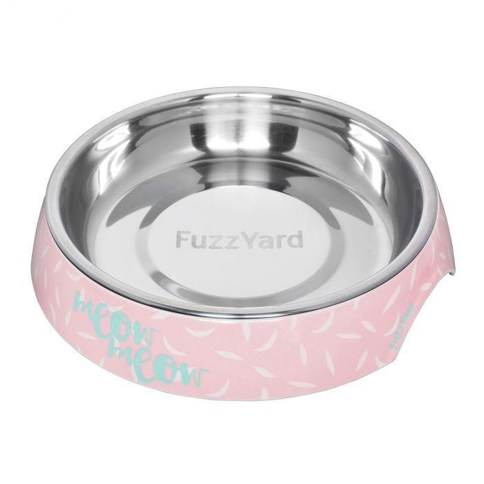 FuzzYard Cat Bowl - Melamine & Stainless Steel