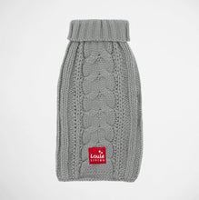 Load image into Gallery viewer, Louie Living Cable Knit Dog Sweater - Grey
