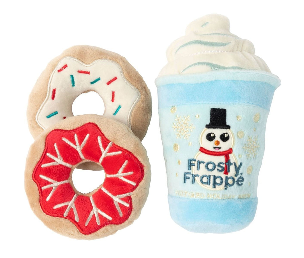 FuzzYard Christmas Dog Toy - Froste Frappe & Donuts